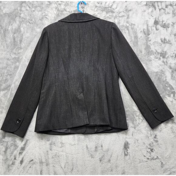 Classiques Entier Atelier Blazer Womens 14 Black White Speckled Single-Button - Picture 3 of 13